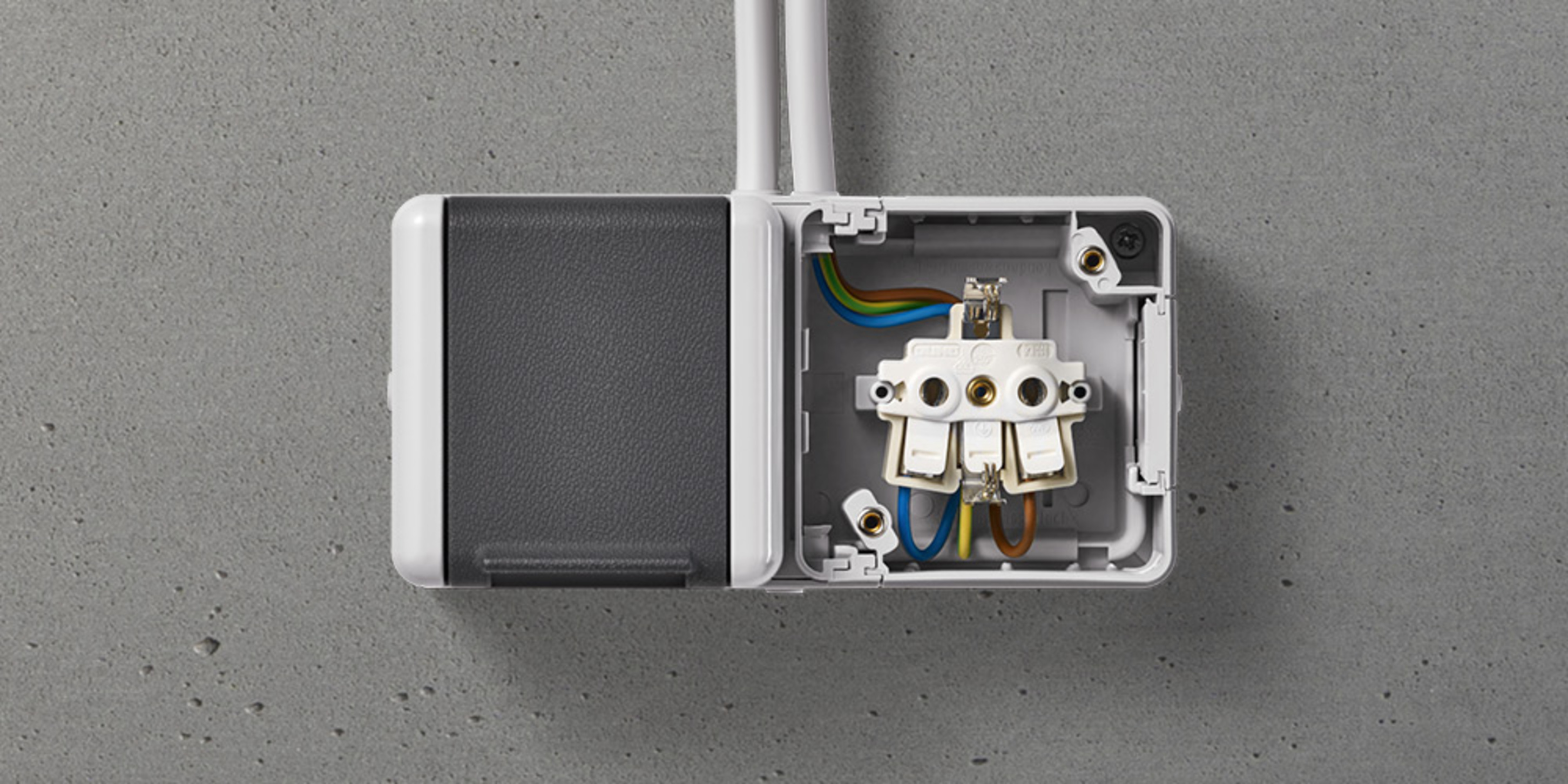 Doppelsteckdose mit Trennsteg bei Elektro Menrad in Steinenbronn